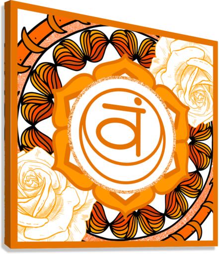 Sacral Chakra Mandala Canvas Print