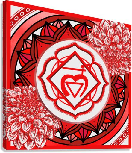 Root Chakra Mandala Canvas Print