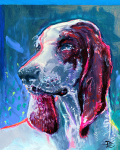 54. Lowell Devin Best in Show Dog Show Art: Queen French Beagle Coco Kenelle