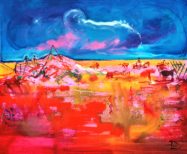 Santa Fe Moonrise by Lowell Phoenix Devin