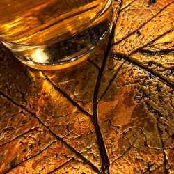 Glass on copper leaf