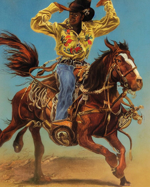 Cowboy Get Down  Print