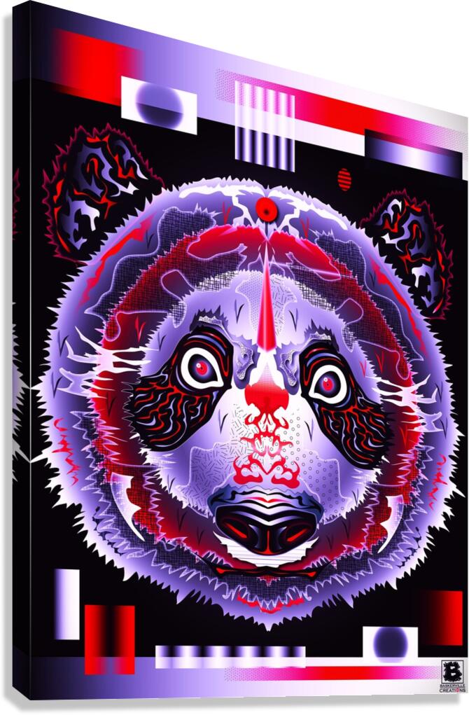 Purple Panda Canvas Print