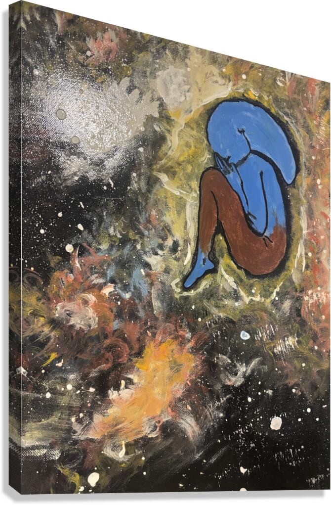 Alien Floating in Space Canvas Print