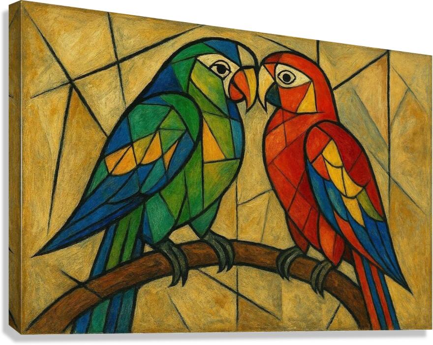 Two Parotts Canvas Print
