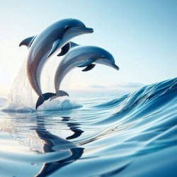 Dolphins Surfing