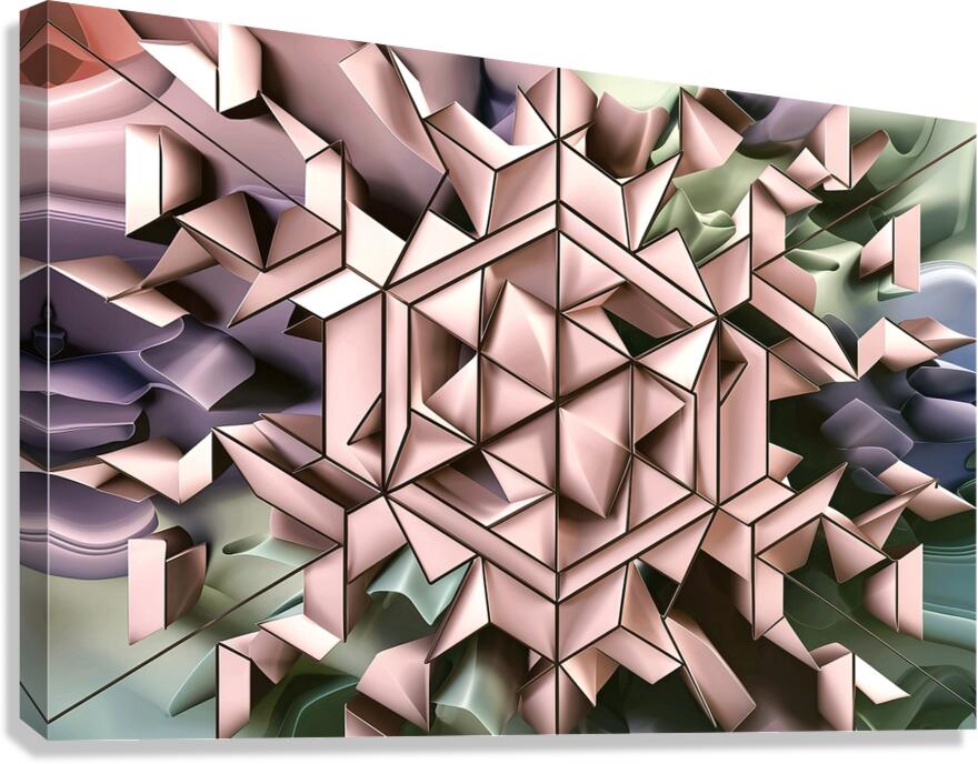 Geometric abstract background with simple hexagonal elements Canvas Print