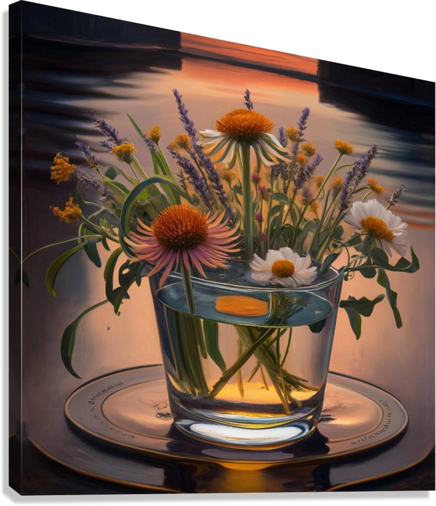 Herbal Elixir at Sunset Canvas Print