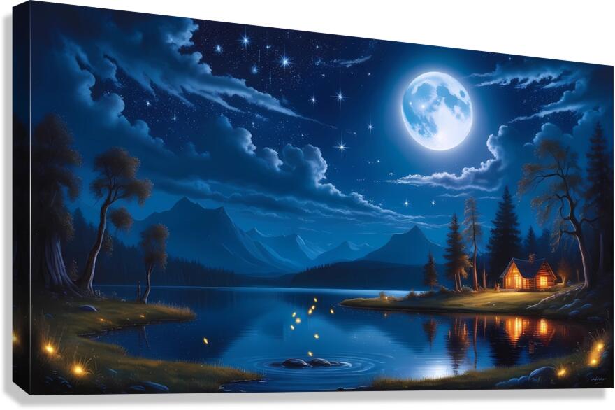 moonlit night Canvas Print
