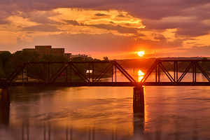 6th Street Railroad Bridge and the Savannah River
