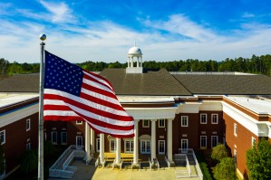 American Flag at Justice Center in Columbia County Evans GA 0516