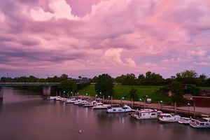 Augusta GA Levee and Marina at Sunset SA106453.jp