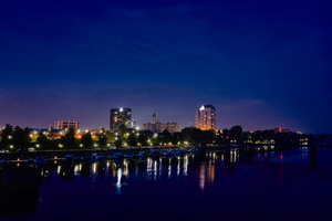 Augusta GA Skyline at Night 7R309377