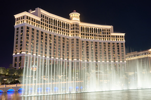 Bellagio Fountains at Dusk   Las Vegas NV DSC0144