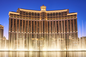 Bellagio Fountains at Dusk   Las Vegas NV DSC0683 1708185571.6603