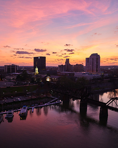 Downtown Augusta GA Sunset Aerial View DJI 0678.j