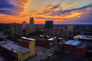 Downtown Augusta GA Sunset Aerial View DJI 0779.j