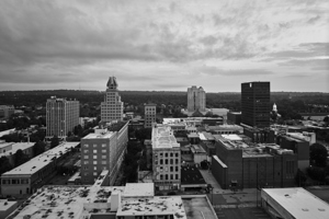 Downtown Augusta GA  Aerial View BW DJI 0752