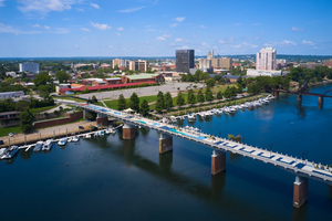 Fifth Street Pedestrian Bridge Aerial View   Augu 1675579136.2837