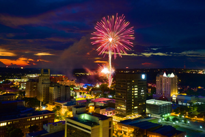 Fireworks over Augusta GA Aerial View DJI 0188.jp