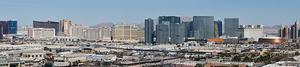 The Las Vegas NV Strip   Aerial Panoramic View DJ