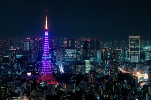 Tokyo Tower at Night   Tokyo Japan A1 04876
