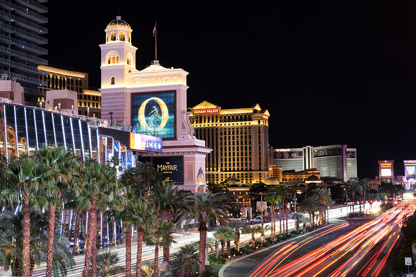 Las Vegas Blvd at Night   Las Vegas NV DSC06956.j Print