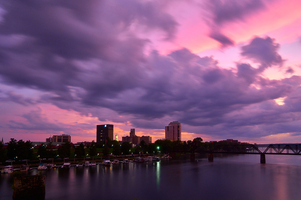 Augusta GA Skyline and the Savannah River at Suns 1708697488.7628  Print