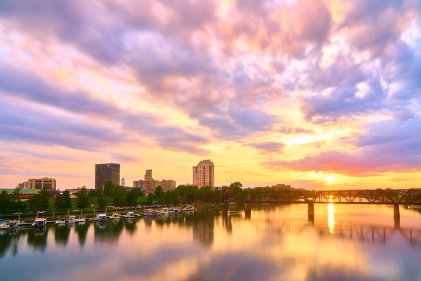Augusta GA Skyline and the Savannah River at Suns 1708697490.4964 Print