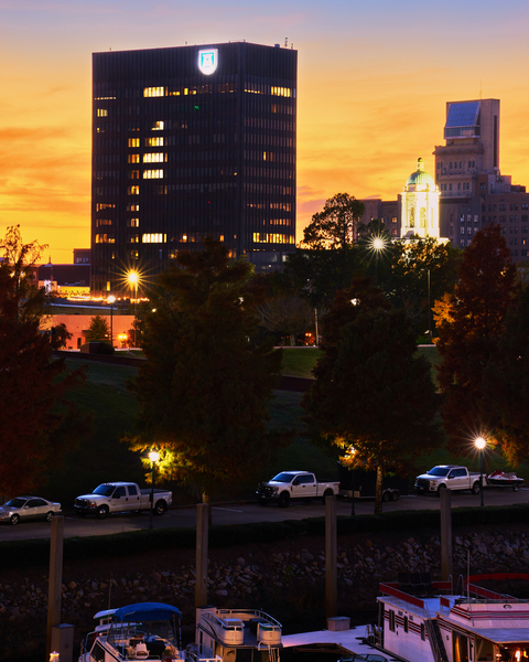 Augusta University Building at Sunset  Augusta GA by Sanjeev Singhal