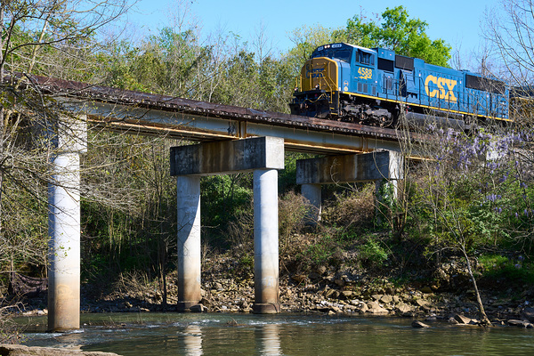 CSX Train at Aqueduct Park   Augusta GA SA108008. Print