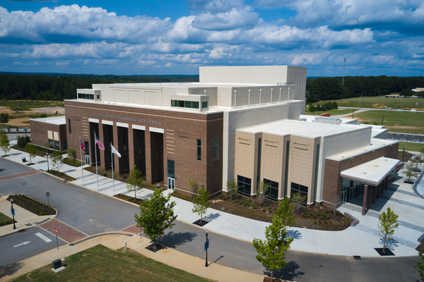 Performing Arts Center Aerial View   Columbia Cou by Sanjeev Singhal