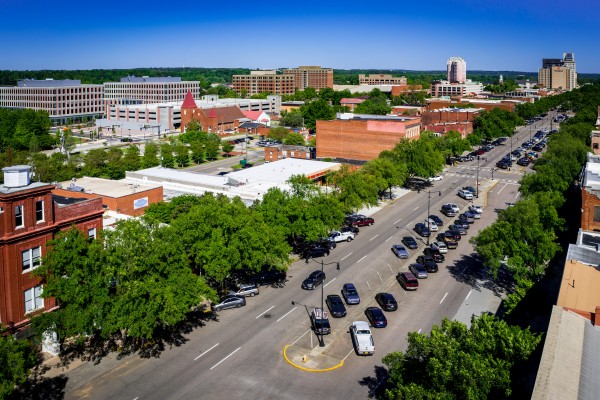 Broad Street Downtown Augusta GA Aerial View 6383 Print