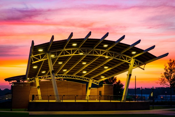 Sunrise at Lady Antebellum Pavilion in Columbia County   Evans GA 6810 Print