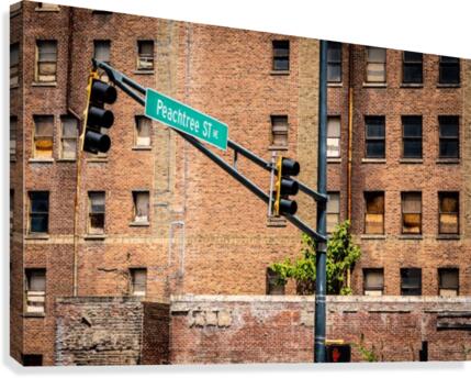 Peachtree Street Sign   Atlanta GA 6527  Canvas Print
