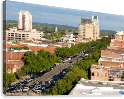 Broad Street Downtown Augusta GA Aerial View 8259  Canvas Print