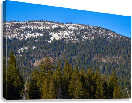 Snow Capped Mountain at Lake Tahoe CA 7R300695.jp Canvas Print