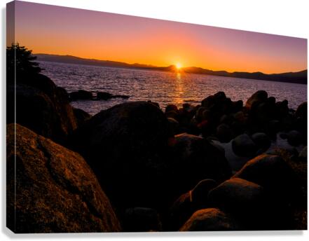 Sunset at Sand Harbor   Lake Tahoe CA A7308412.jp Canvas Print