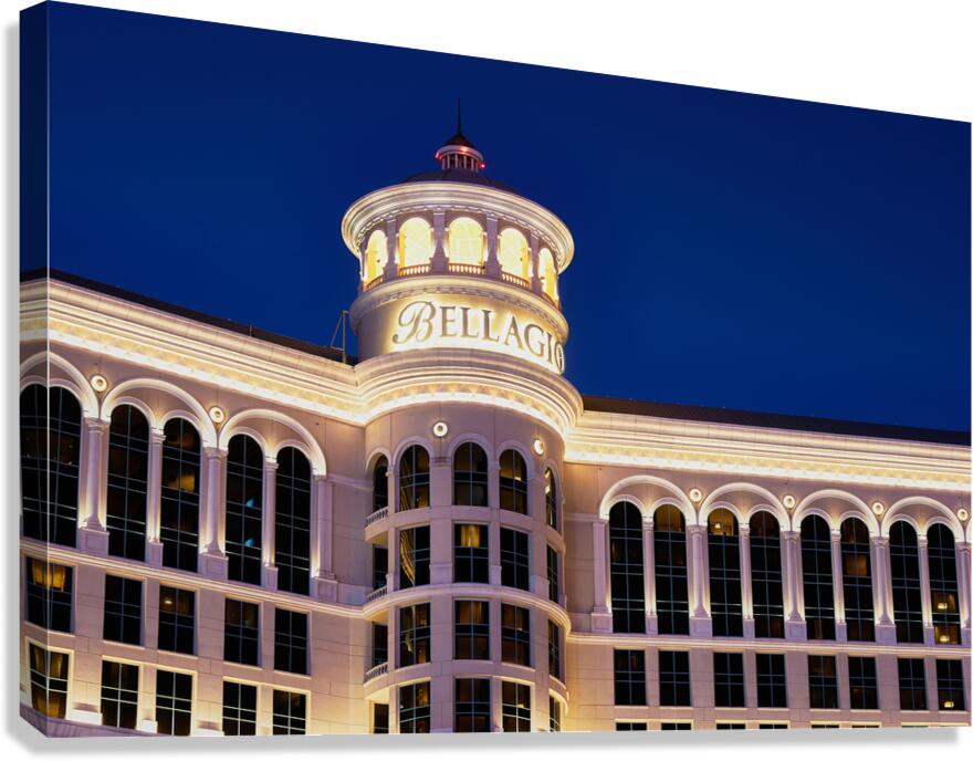 Bellagio Casino at Dusk   Las Vegas NV DSC06899.j Canvas Print
