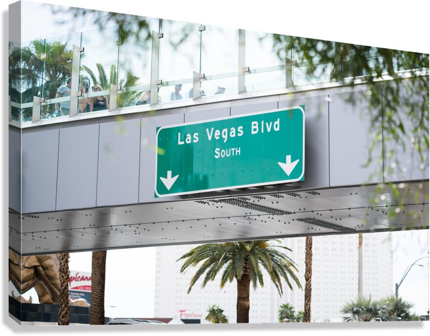Las Vegas Blvd Sign   Las Vegas NV 03594 Canvas Print
