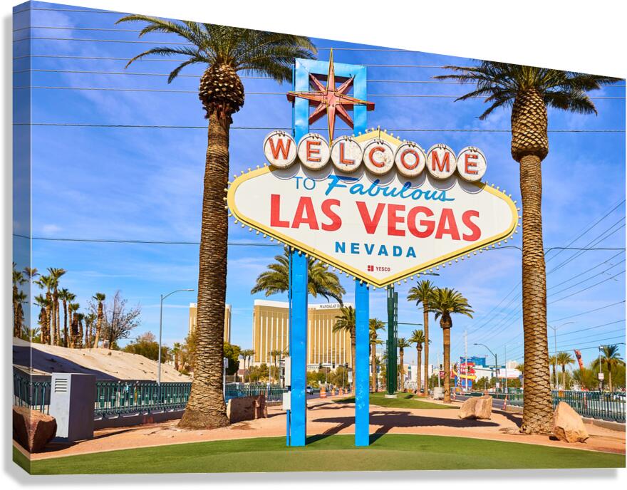 Las Vegas Sign   Las Vegas NV DSC02579  Canvas Print