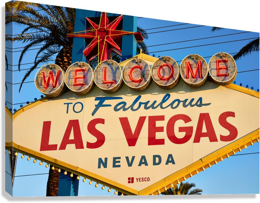 Las Vegas Sign   Las Vegas NV DSC07139 Canvas Print