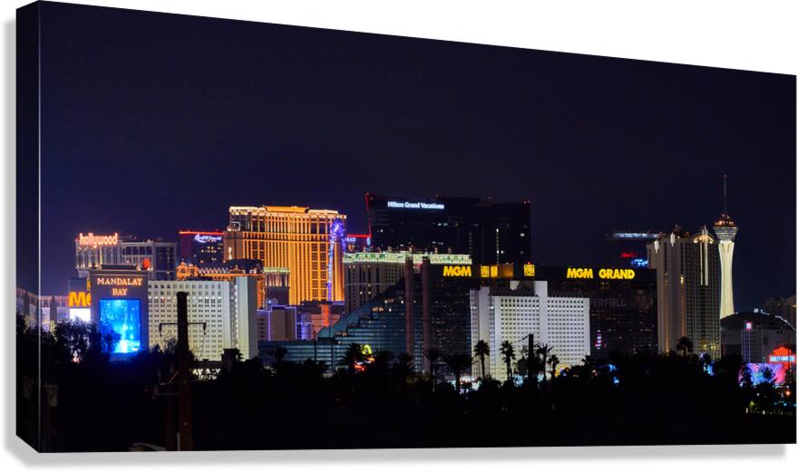 Las Vegas Skyline at Night 7R308620 Canvas Print