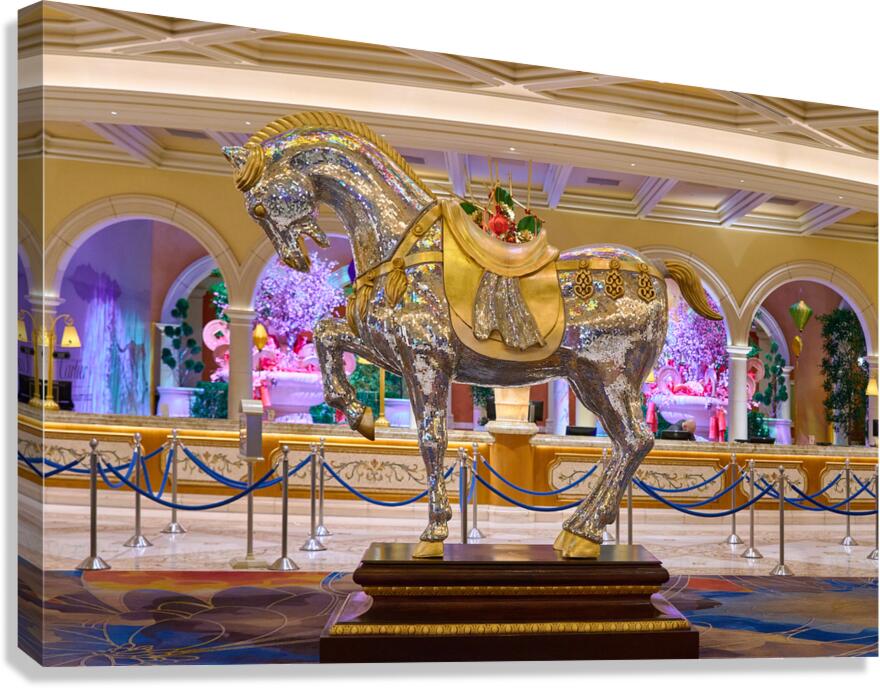 Lobby at Bellagio Casino   Las Vegas NV DSC08298. Canvas Print