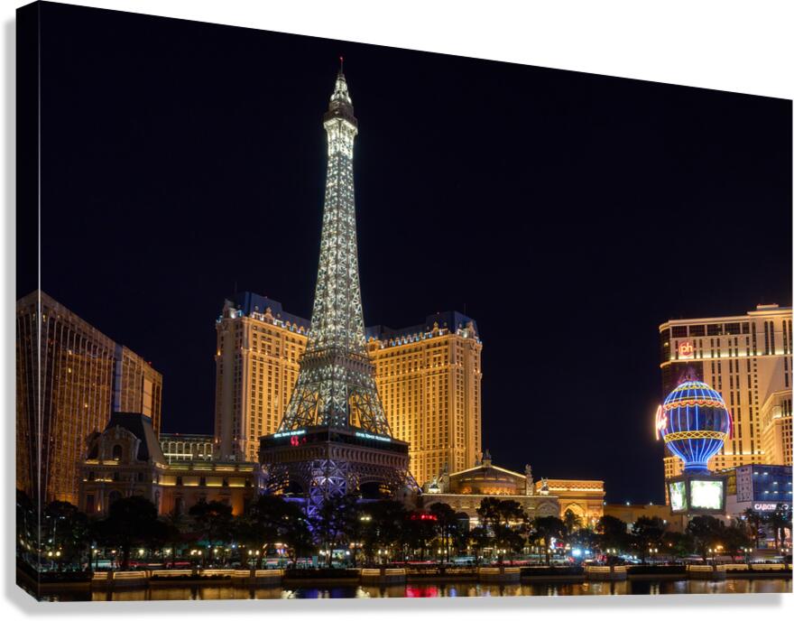 Paris Hotel  Casino at Night   Las Vegas NV SA104 Canvas Print