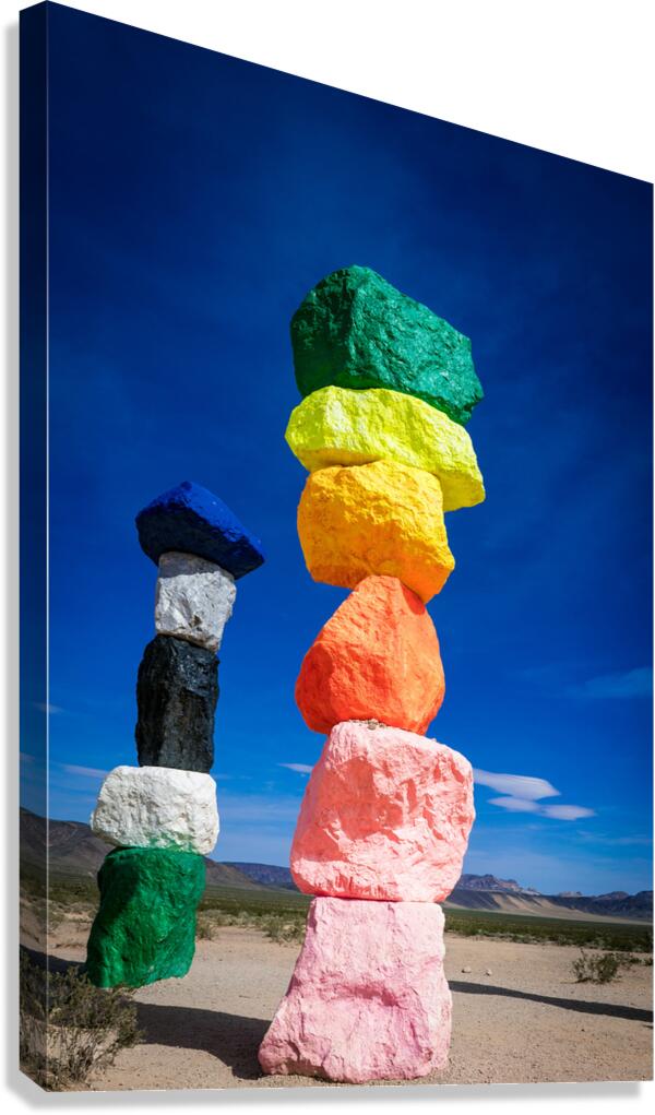 Seven Magic Mountains   Las Vegas NV 04945 Canvas Print