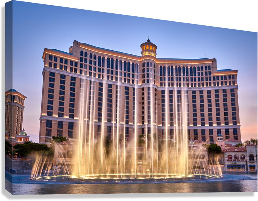 The Bellagio Fountains   Las Vegas NV 7R309825.jp Canvas Print
