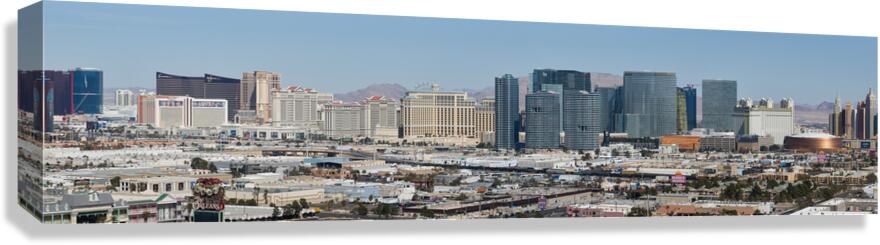 The Las Vegas NV Strip   Aerial Panoramic View DJ Canvas Print