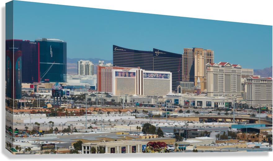 The Las Vegas NV Strip   Aerial View DJI 0870 Canvas Print