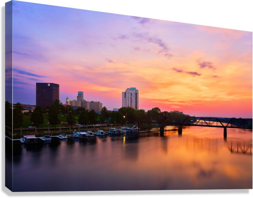 Augusta GA and the Savannah River at Sunset SA104 1708697021.1381 Canvas Print
